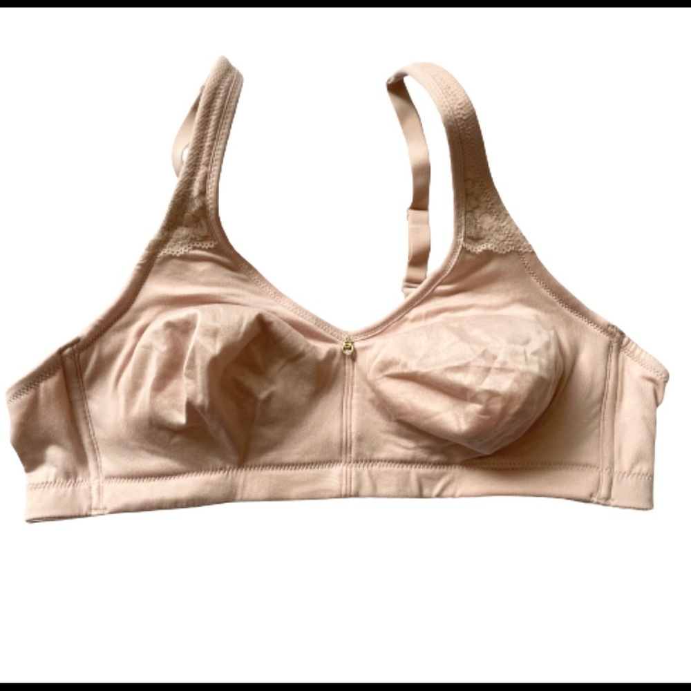 Aria wire free Lace trim nude bra 40D